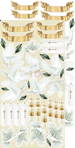 Zestaw dodatków Greenery Invitation - Chrzest CC-C52-GI-14 Craft O'Clock