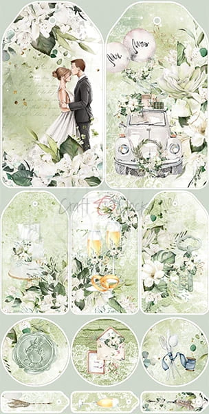 Zestaw dodatków Greenery Invitation - Ślub CC-C52-GI-11 Craft O'Clock