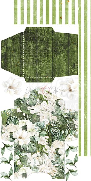 Zestaw dodatków Greenery Invitation - Junk Journal CC-C52-GI-12 Craft O'Clock