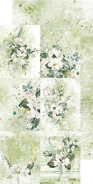 Zestaw dodatków Greenery Invitation - Junk Journal CC-C52-GI-12 Craft O'Clock