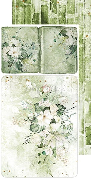 Zestaw dodatków Greenery Invitation - Junk Journal CC-C52-GI-12 Craft O'Clock