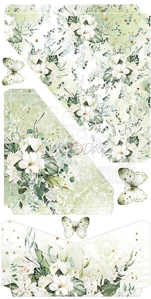 Zestaw dodatków Greenery Invitation - Junk Journal CC-C52-GI-12 Craft O'Clock