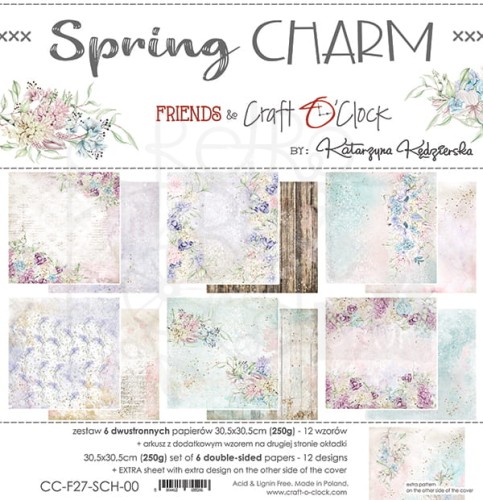 Zestaw papierów 30x30 Spring Charm CC-F27-SCH-00 Craft O'Clock
