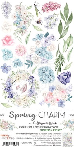 Zestaw dodatków Spring Charm - Kwiaty CC-F27-SCH-10 Craft O'Clock