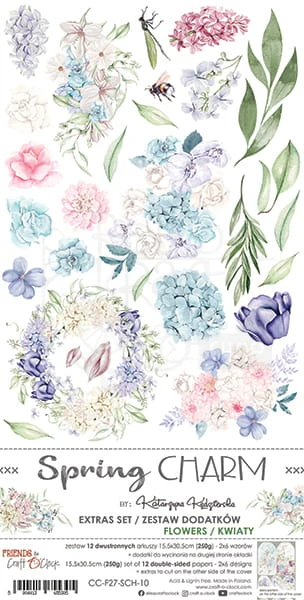 Zestaw dodatków Spring Charm - Kwiaty CC-F27-SCH-10 Craft O'Clock