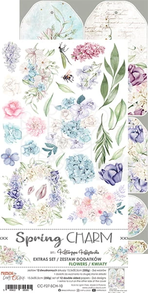 Zestaw dodatków Spring Charm - Kwiaty CC-F27-SCH-10 Craft O'Clock