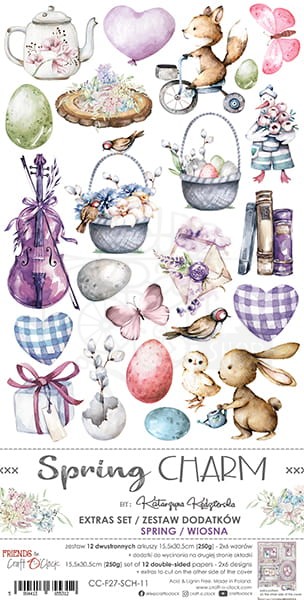 Zestaw dodatków Spring Charm - Wiosna CC-F27-SCH-11 Craft O'Clock