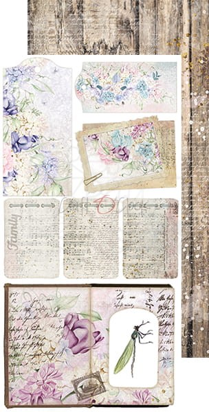 Zestaw dodatków Spring Charm - Junk Journal CC-F27-SCH-12 Craft O'Clock