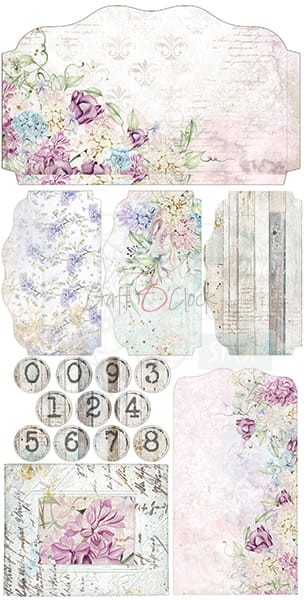 Zestaw dodatków Spring Charm - Junk Journal CC-F27-SCH-12 Craft O'Clock