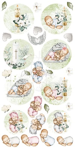 Zestaw etykiet 37 - Greenery Invitation - Chrzest CC-DIGI-PR37 Craft O'Clock