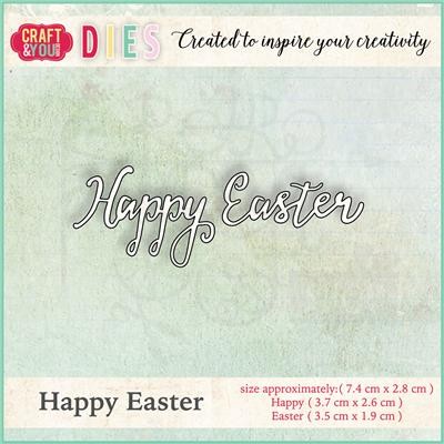 Wykrojnik napis Happy Easter CW006 Craft&amp;You Design