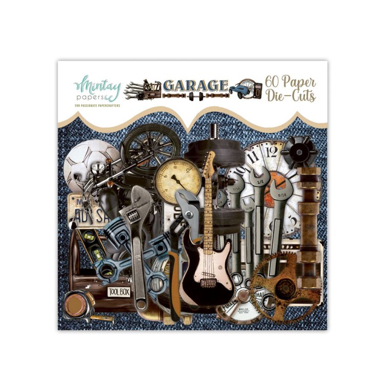 Ozdoby kształty tekturowe Die Cuts Garage MT-GAG-LSC Mintay