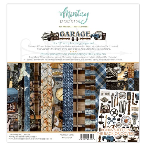 Zestaw papierów 30x30 Garage MT-GAG-07 Mintay