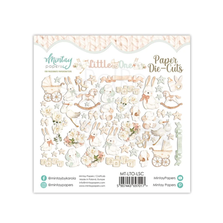 Ozdoby kształty tekturowe Die Cuts Little One MT-LTO-LSC Mintay