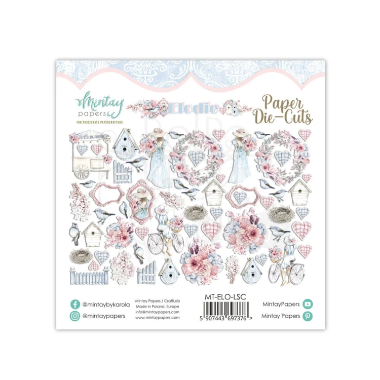 Ozdoby kształty tekturowe Die Cuts Elodie MT-ELO-LSC Mintay