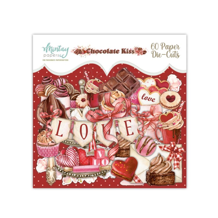Ozdoby kształty tekturowe Die Cuts Chocolate Kiss MT-KIS-LSC Mintay