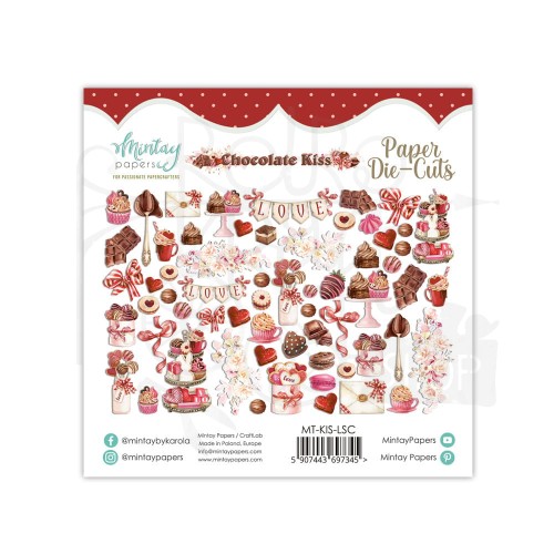 Ozdoby kształty tekturowe Die Cuts Chocolate Kiss MT-KIS-LSC Mintay