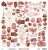 Papier 30x30 arkusz elementów do wycinania Chocolate Kiss MT-KIS-09 Mintay