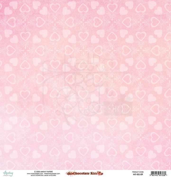 Papier 30x30 arkusz elementów do wycinania Chocolate Kiss MT-KIS-09 Mintay