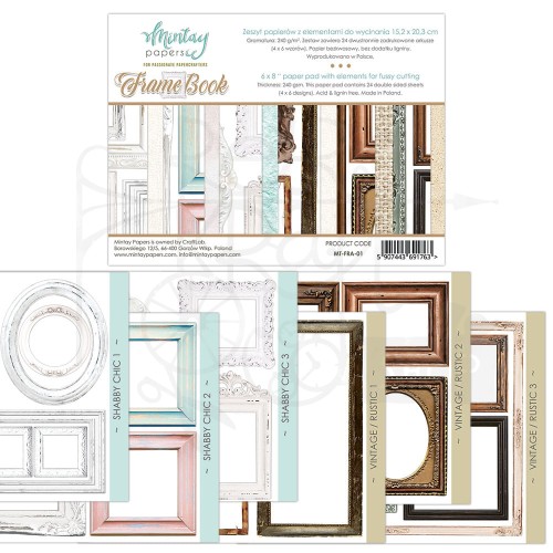 Zestaw papierów 15x20 elementy do wycinania Frame Book MT-FRA-01 Mintay
