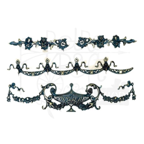 Foremka silikonowa 20x13 Ornamenty z kwiatami - LaBlanche
