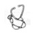 Stetoskop metalowy srebrny