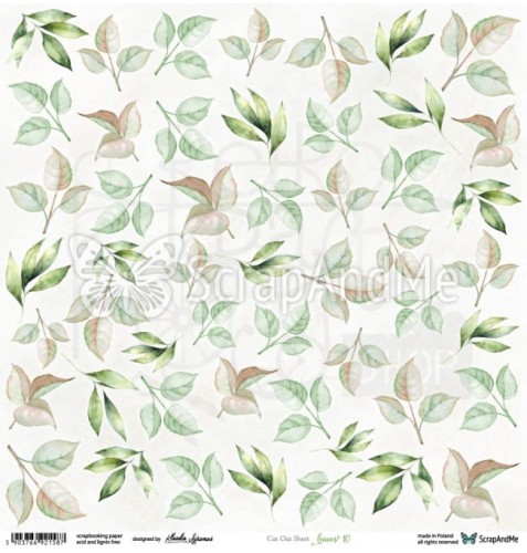 Papier 30x30 Leaves 10 elementy do wycinania DAL-14 ScrapAndMe