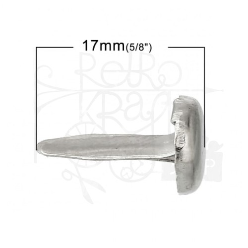 Ćwiek metalowy 17x8mm - antyczne srebro