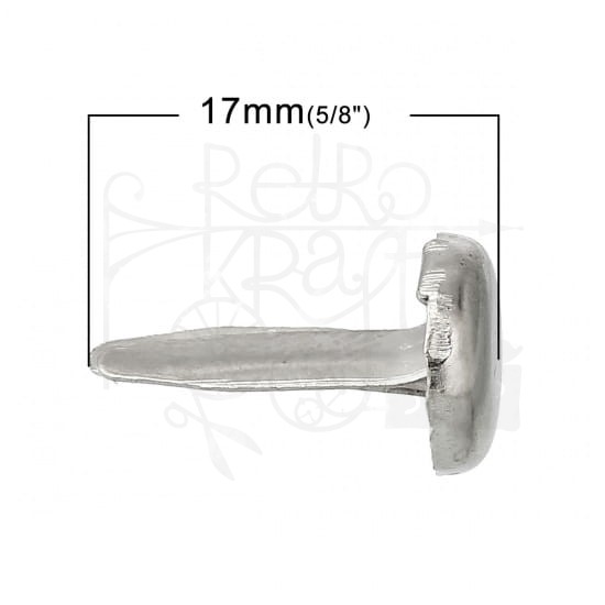 Ćwiek metalowy 17x8mm - antyczne srebro