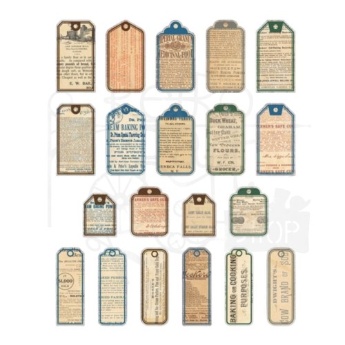 Naklejki do scrapbookingu i art journalingu - tagi