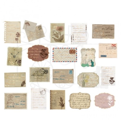 Naklejki do scrapbookingu i art journalingu - listy i tagi