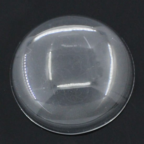 Kaboszon szklany przezroczysty okrągły 30mm