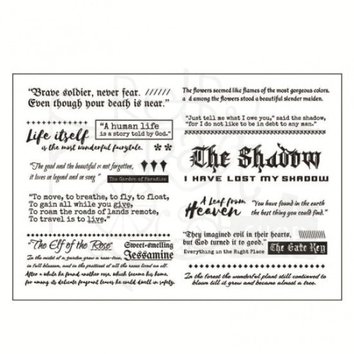 Stempel akrylowy Sentencje - zestaw 11 szt