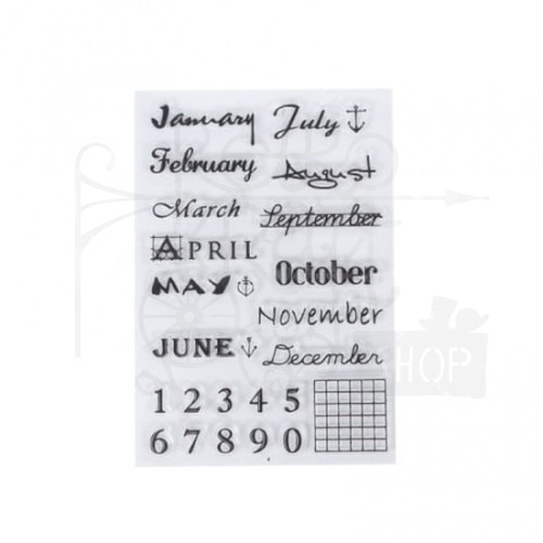 Stempel akrylowy Kalendarz - zestaw 23 szt