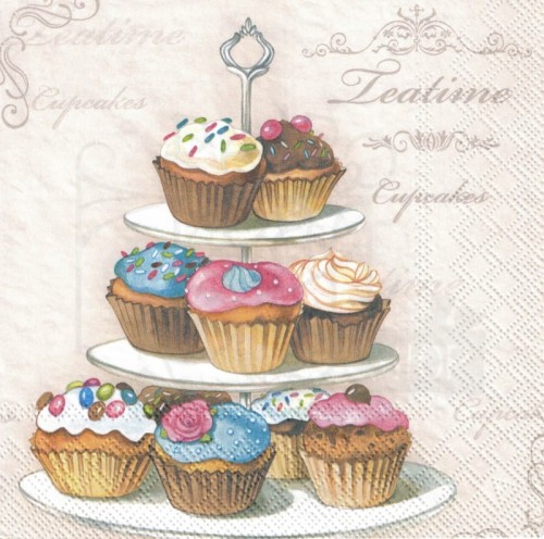 Serwetka 33x33 - Muffiny na paterze