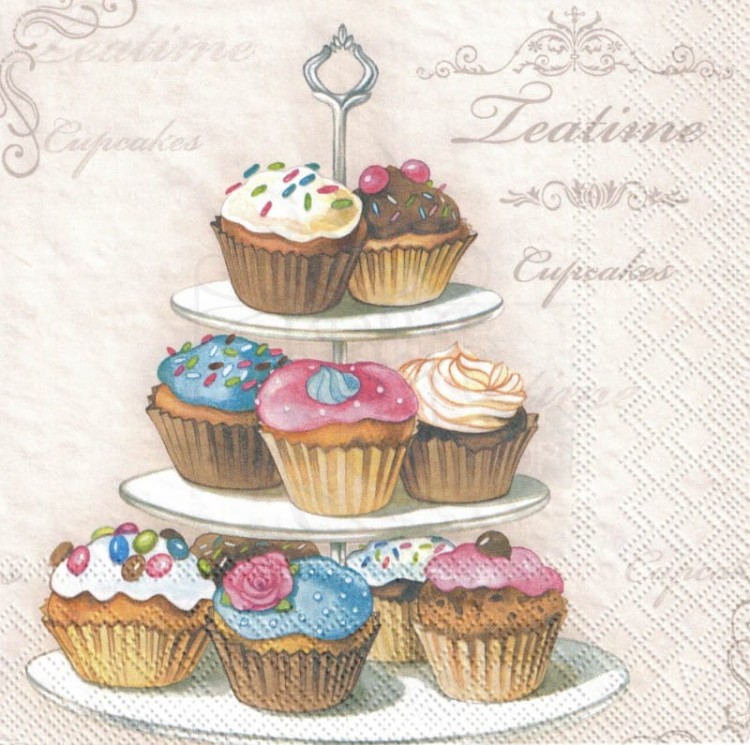 Serwetka 33x33 - Muffiny na paterze