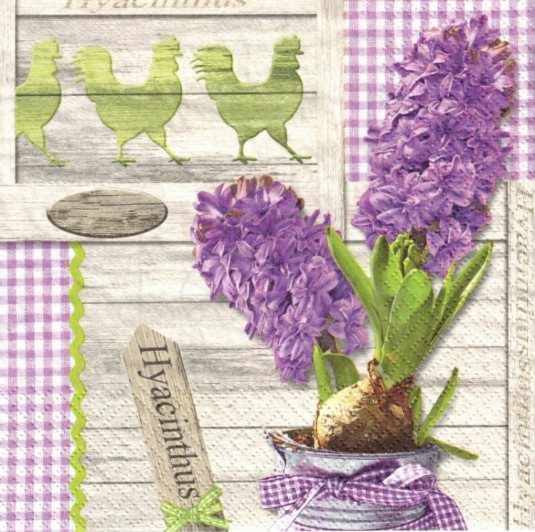 Serwetka 33x33 - Liliowy hiacynt