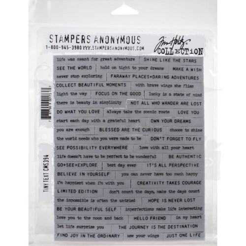 Stempel gumowy kauczukowy Tiny Text CMS394 Stampers Anonymous