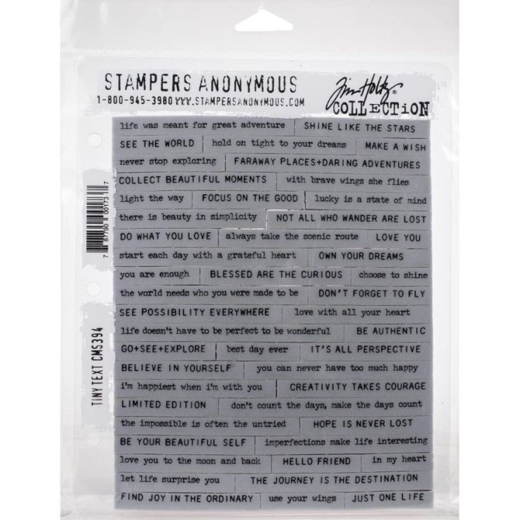 Stempel gumowy kauczukowy Tiny Text CMS394 Stampers Anonymous