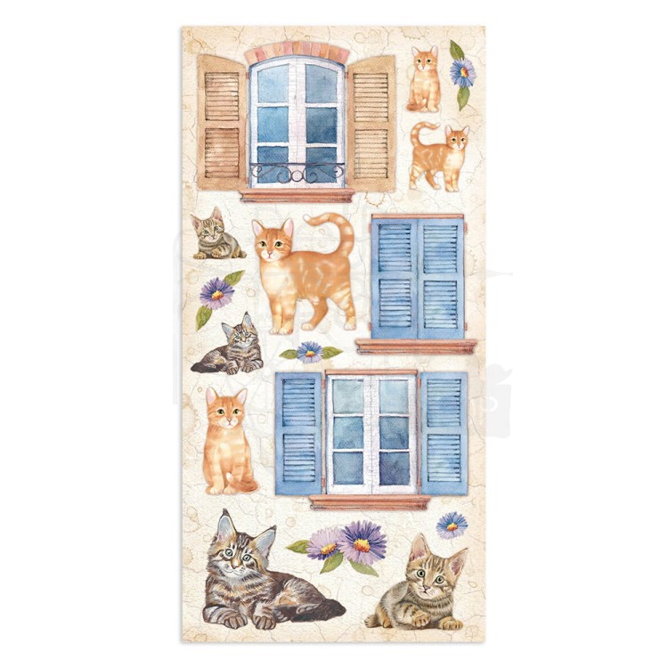 Zestaw papierów z elementami do wycięcia 15x30 Welcome Home SBBV21 Stamperia