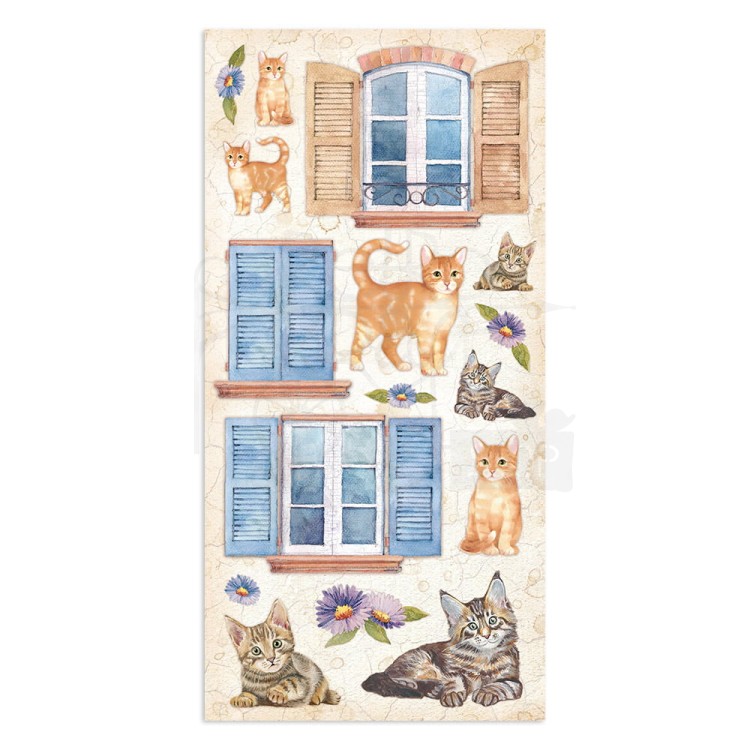 Zestaw papierów z elementami do wycięcia 15x30 Welcome Home SBBV21 Stamperia
