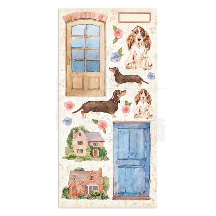 Zestaw papierów z elementami do wycięcia 15x30 Welcome Home SBBV21 Stamperia