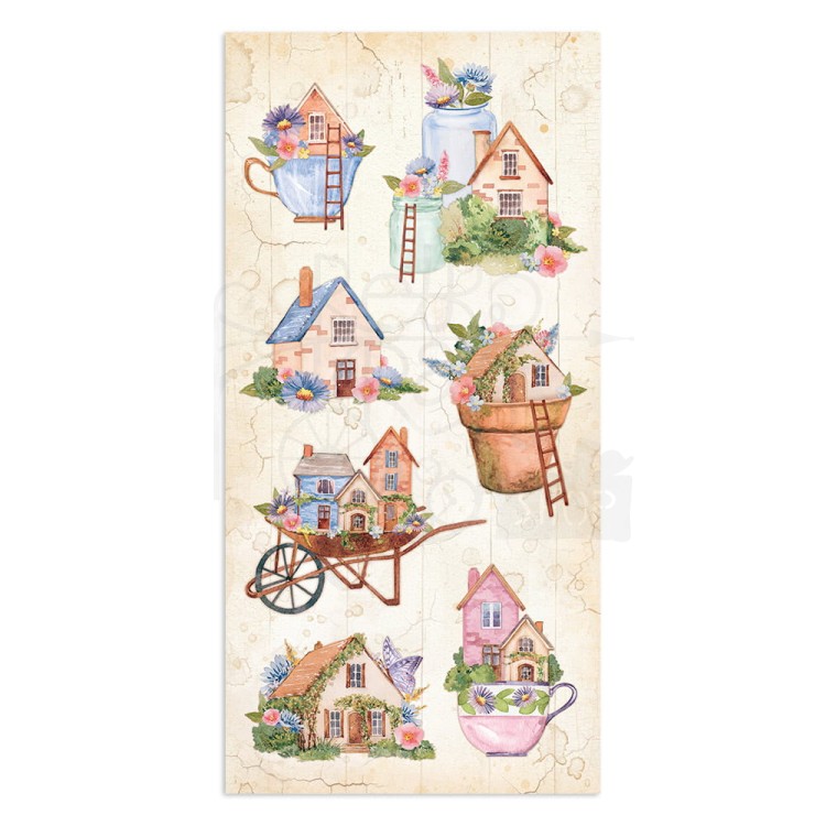 Zestaw papierów z elementami do wycięcia 15x30 Welcome Home SBBV21 Stamperia