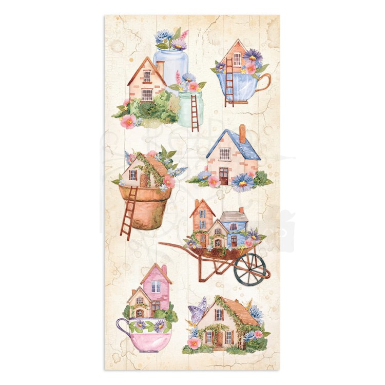 Zestaw papierów z elementami do wycięcia 15x30 Welcome Home SBBV21 Stamperia