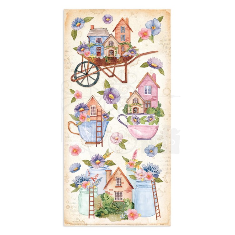 Zestaw papierów z elementami do wycięcia 15x30 Welcome Home SBBV21 Stamperia