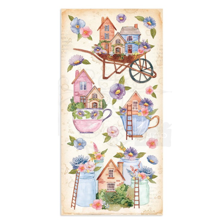Zestaw papierów z elementami do wycięcia 15x30 Welcome Home SBBV21 Stamperia