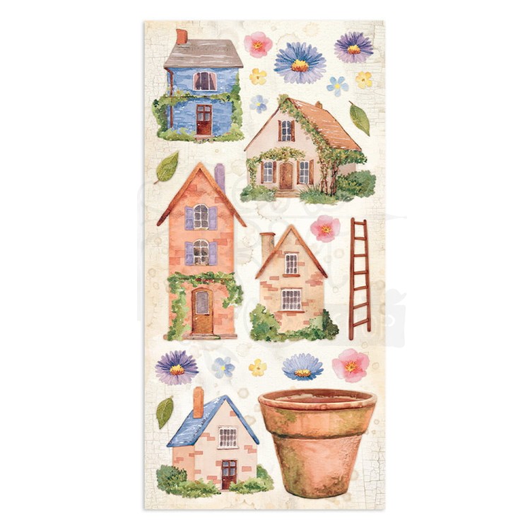 Zestaw papierów z elementami do wycięcia 15x30 Welcome Home SBBV21 Stamperia