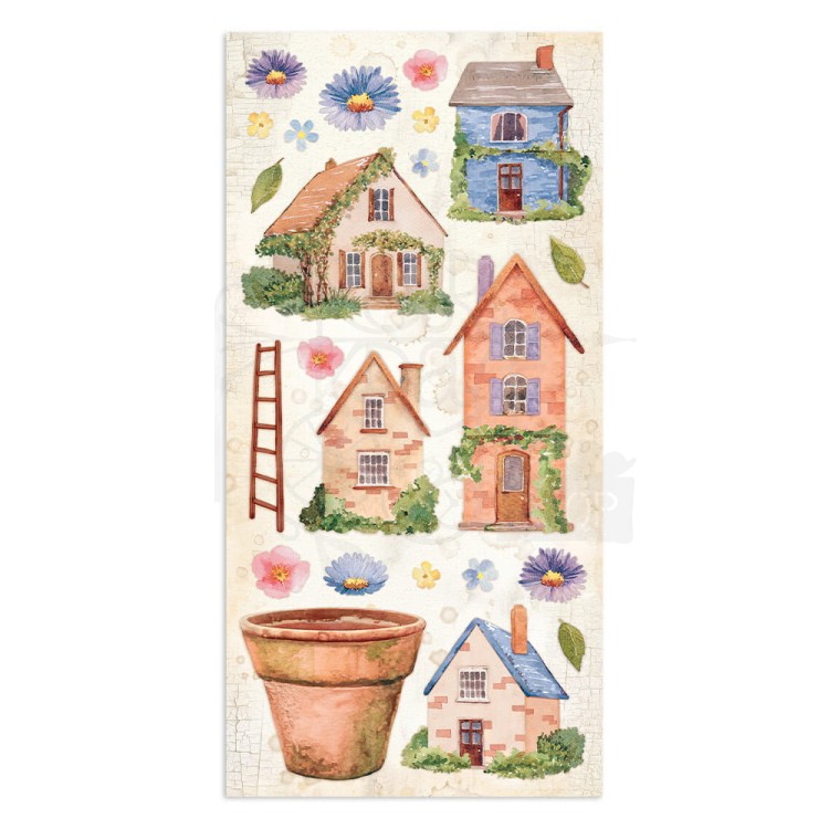 Zestaw papierów z elementami do wycięcia 15x30 Welcome Home SBBV21 Stamperia