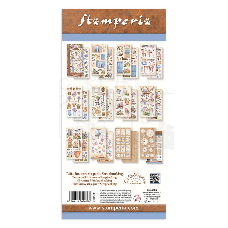 Zestaw papierów z elementami do wycięcia 15x30 Welcome Home SBBV21 Stamperia