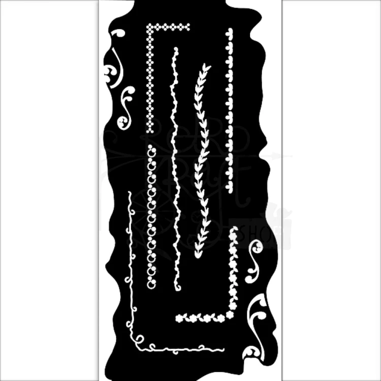 Szablon maska 12x25cm Welcome Home Borders KSTDL79 Stamperia